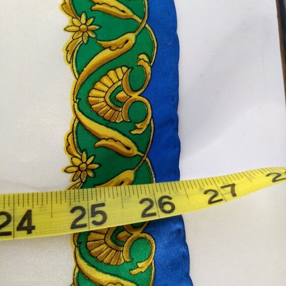 Vintage Heraldic Shield Echo Scarfs Inc Square Scarf Crest Horses Equestrian - Picture 8 of 12